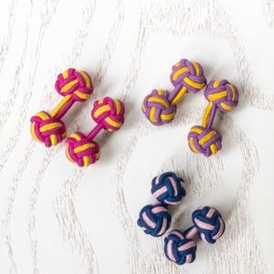 Shanghai Tang Cufflinks || Silk Knot Statement